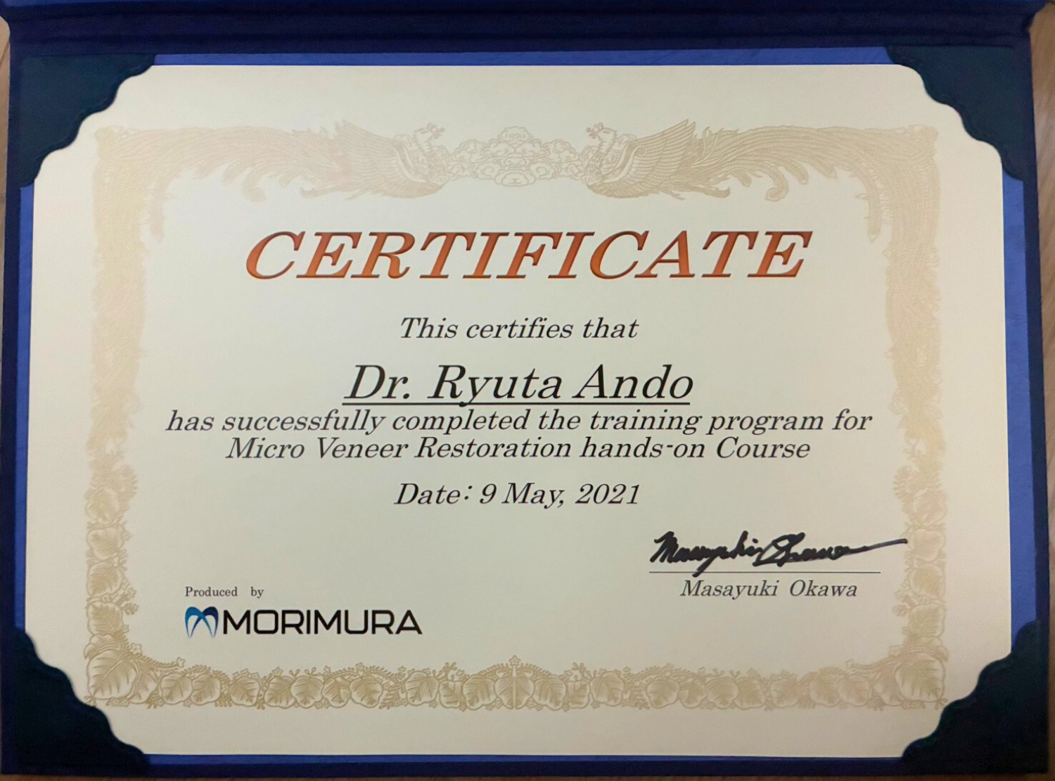 2021年5月 株式会社モリムラ主催 大河先生マイクロベニアレストレーション・ハンズオンコース受講
